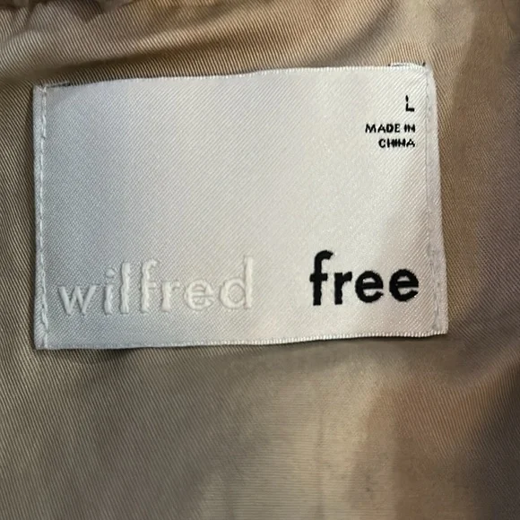 Wilfred Free The Teddy Full Zip Jacket Tan Large with pockets - Picture 6 of 13